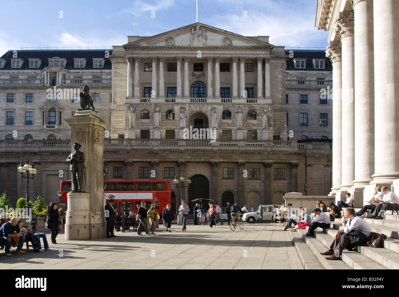 Banca d'Inghilterra - Threadneedle Street - City of London Foto Stock
