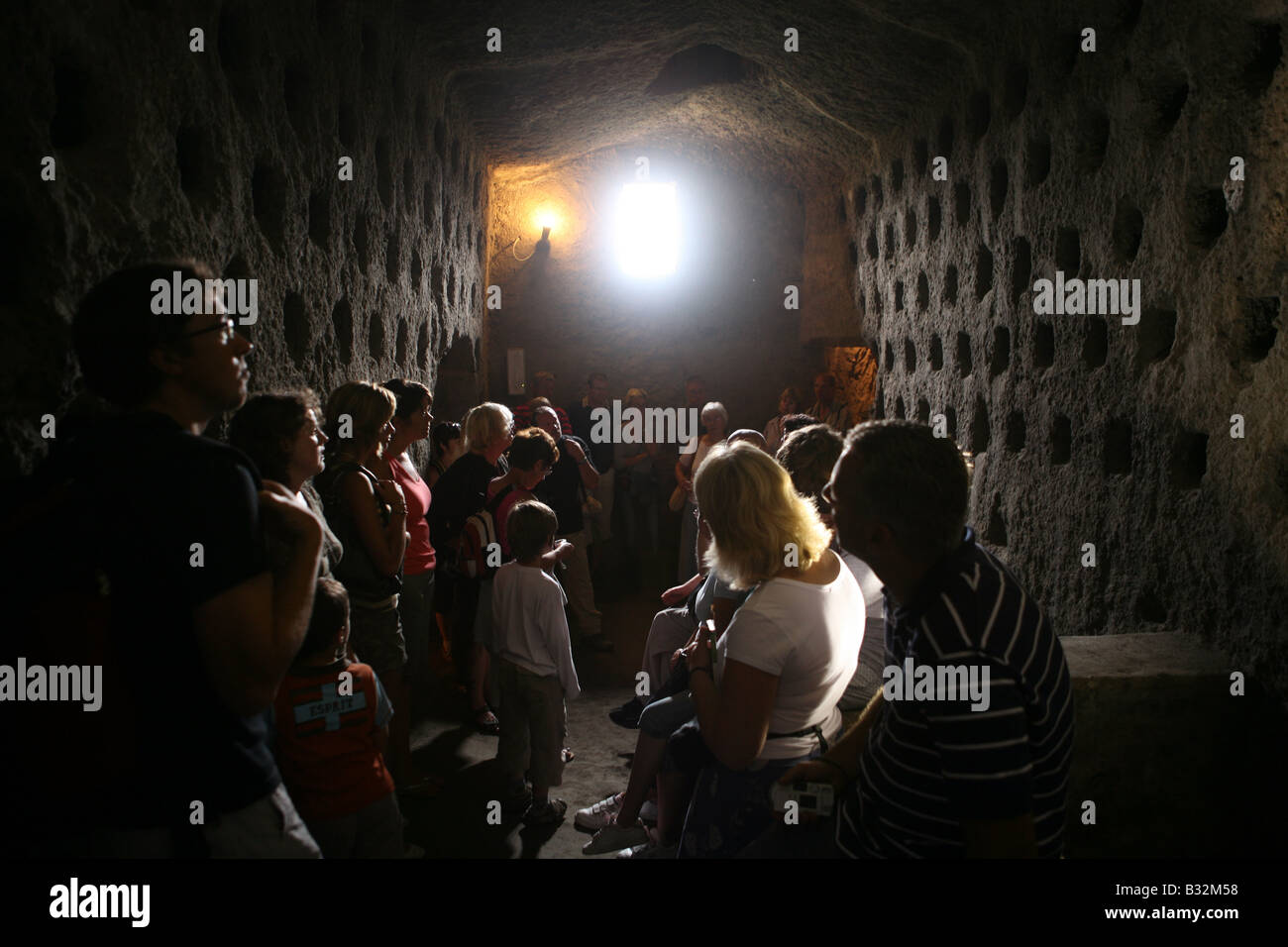 Tunnel sotto Orvieto Foto Stock