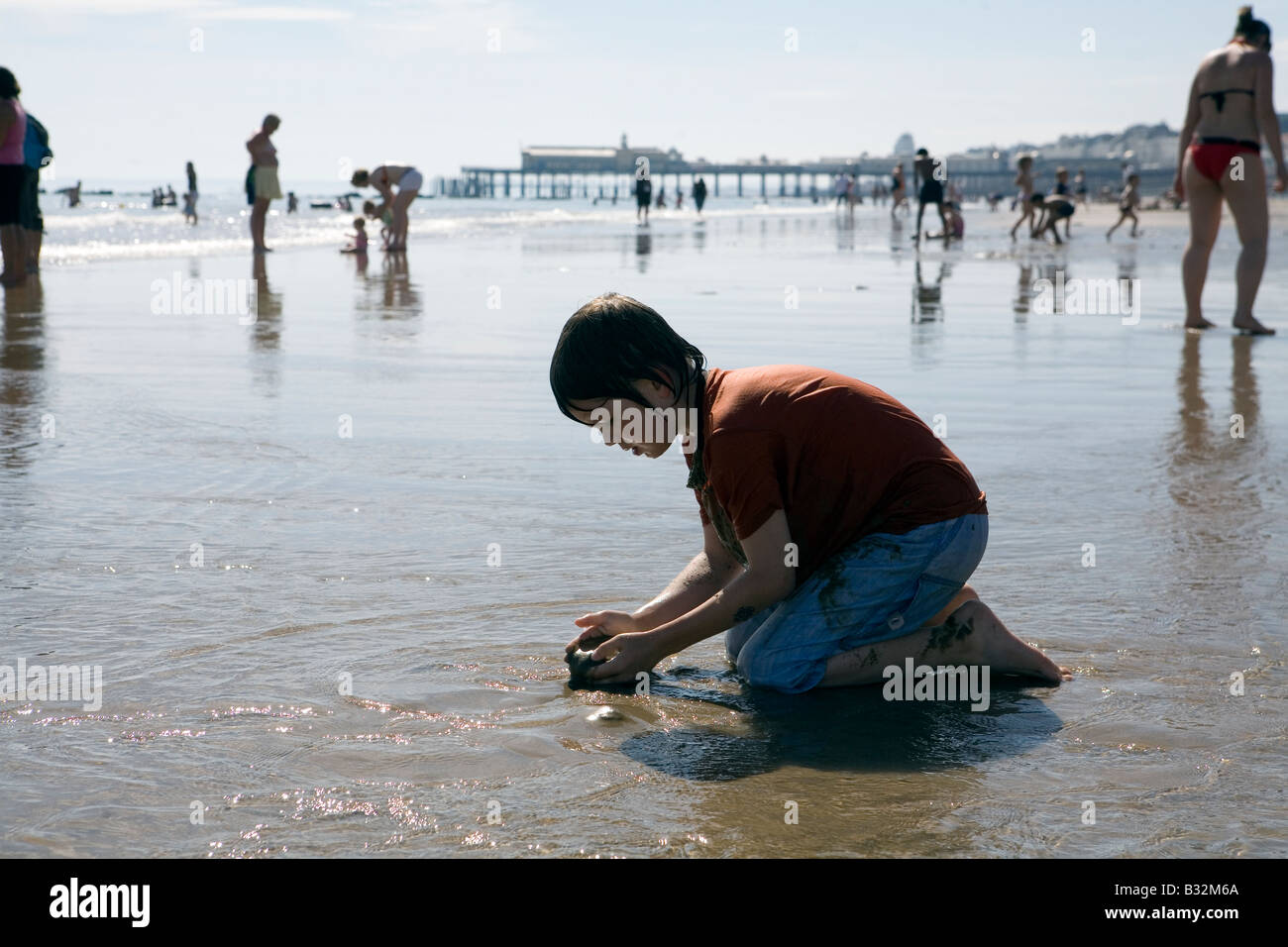 Spiaggia di Hastings Foto Stock