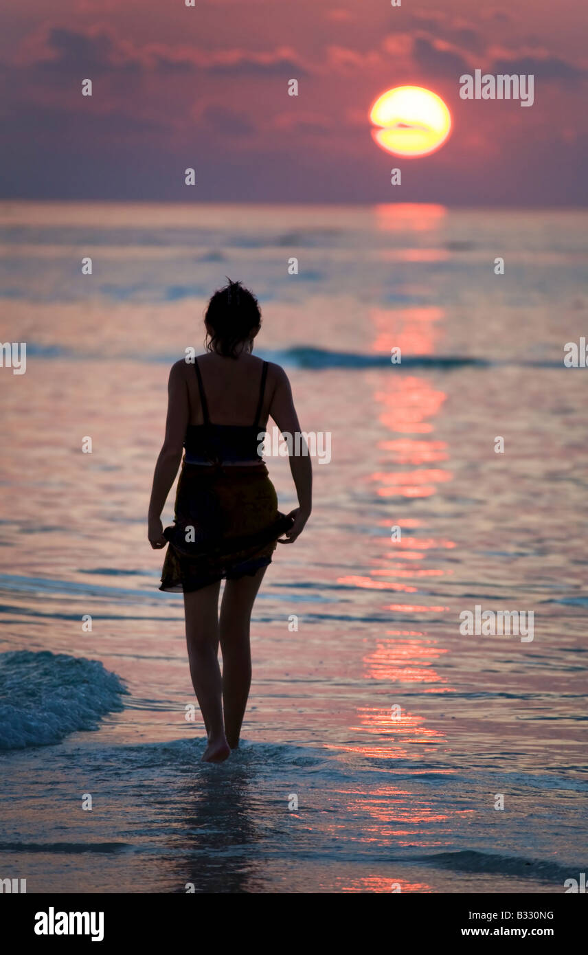 Tramonto al mare Foto Stock