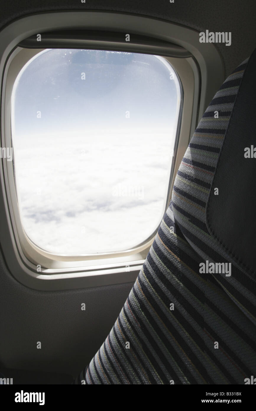 Finestra vacante la sede in aereo Foto Stock