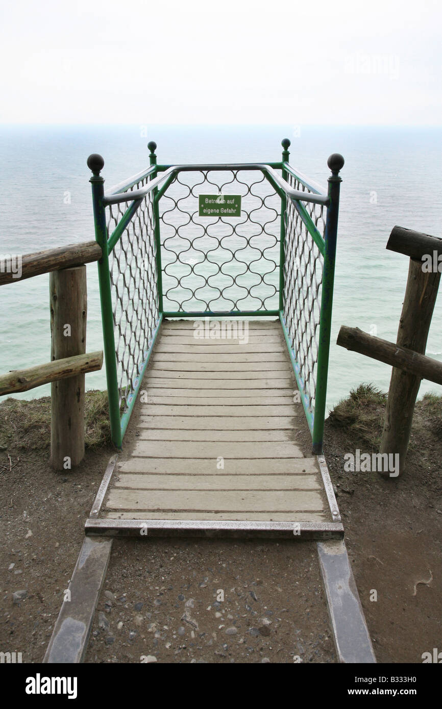 Visualizzazione belcony del Viktoria vista su chalk rock Foto Stock