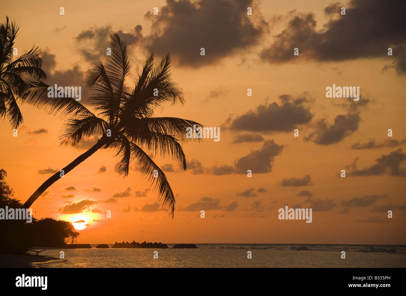 Tramonto al sogno spiaggia Foto Stock