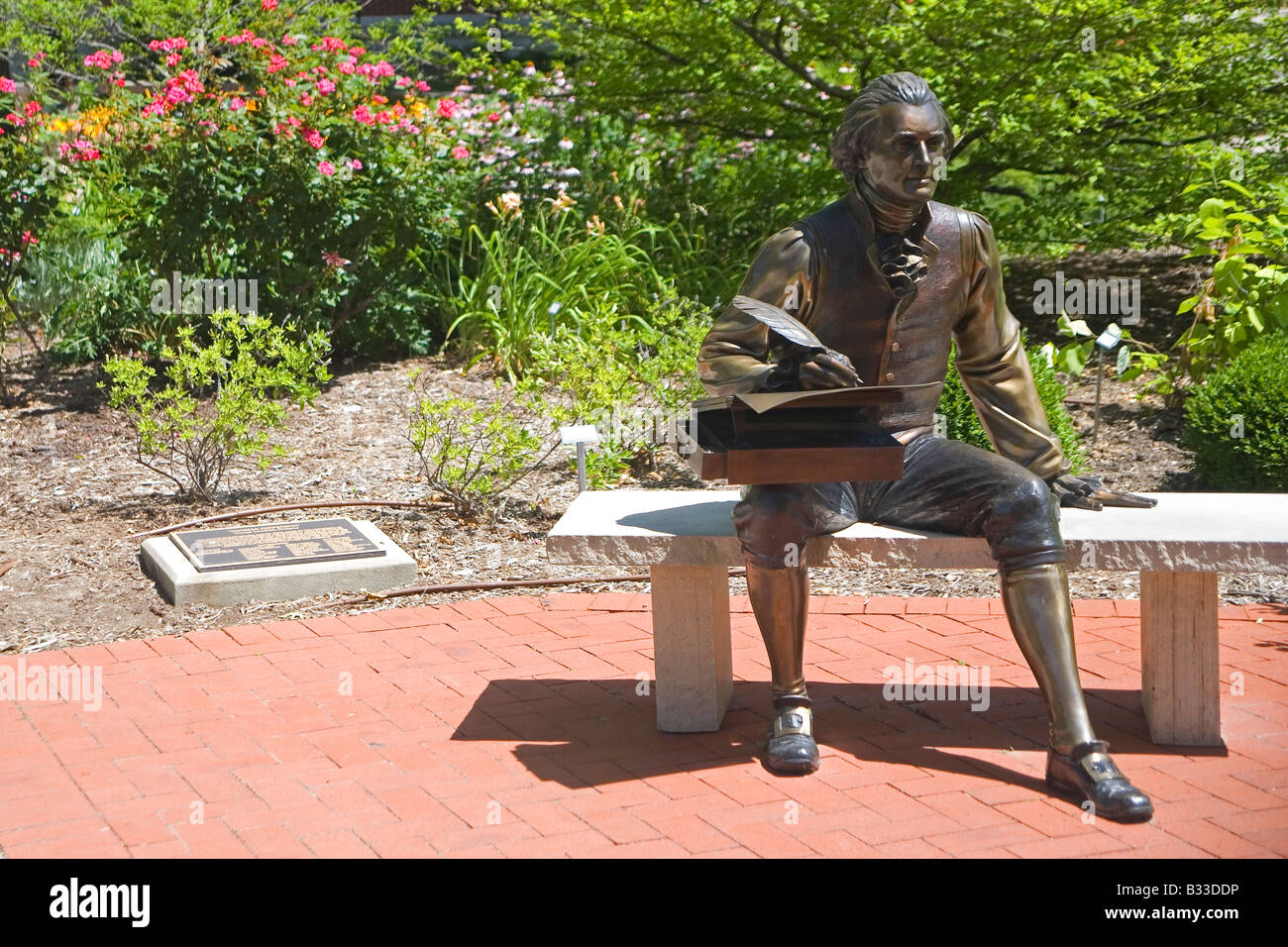 University of Missouri Giardino Botanico Thomas Jefferson scultura in bronzo Foto Stock