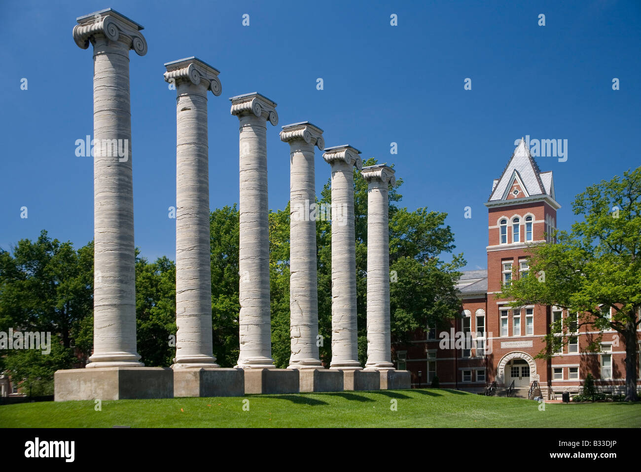 University of Missouri colonne della Sala Accademica Foto Stock