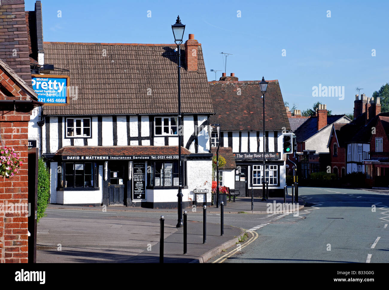 Alvechurch village center, Worcestershire, England, Regno Unito Foto Stock