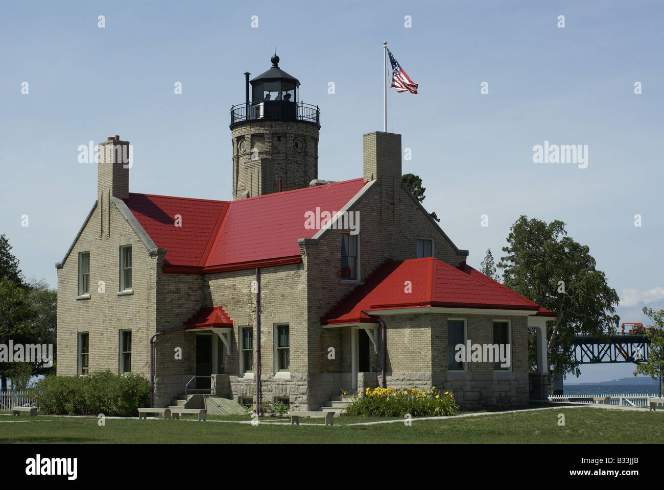Old Mackinac Point Lighthouse - Lato interno Foto Stock