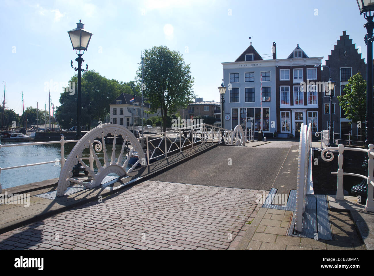 Spijcurbrug nel centro della città di Middelburg Zeeland Paesi Bassi Foto Stock