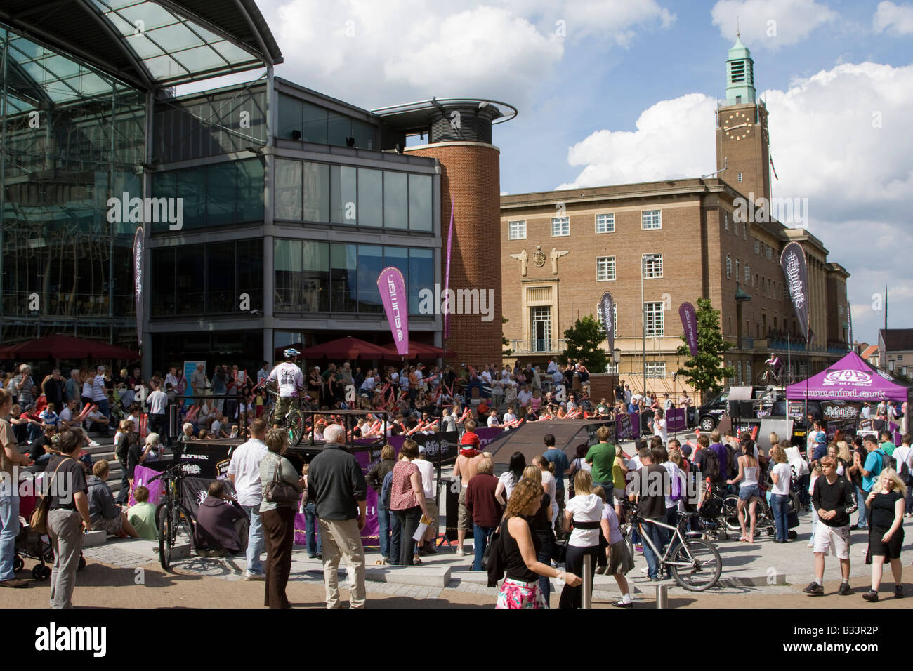 Il Forum biblioteca e centro informazioni di Norwich Norfolk East Anglia uk gb Foto Stock