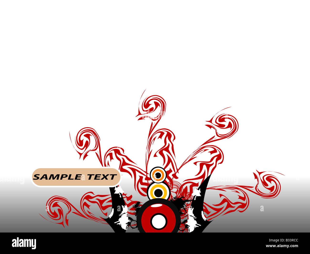 Swirly design con grunge Foto Stock