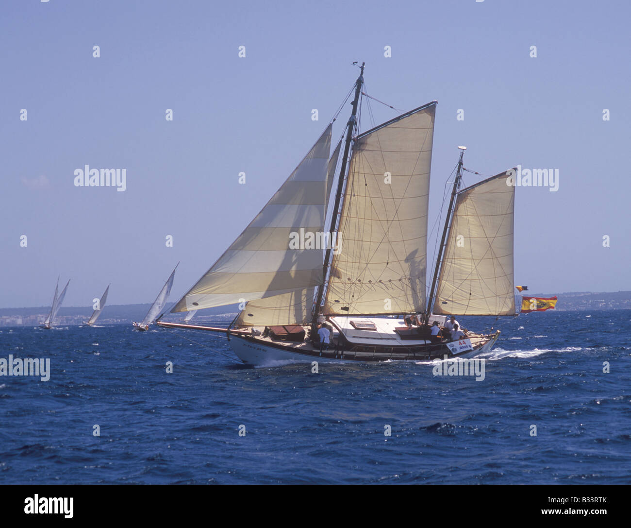 La scena durante il XXIV TROFEO ALMIRANTE CONDE DE BARCELONA - Conde de Barcelona Classic barche a vela regata, Palma de Mallorca. Foto Stock