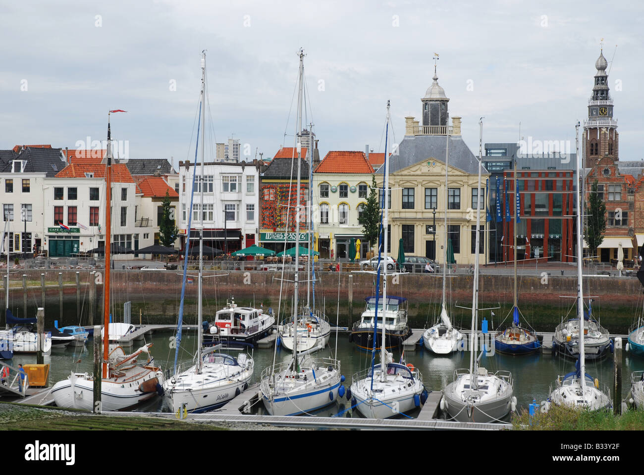 Porto e Ballastkade Vlissingen Paesi Bassi Foto Stock