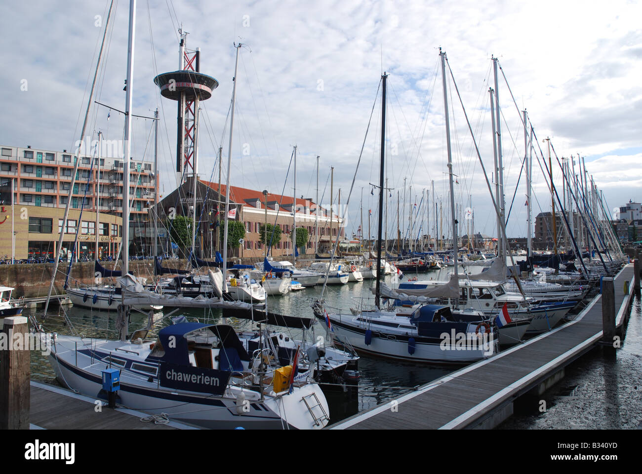 Yachts in Vissershaven Vlissingen Paesi Bassi Foto Stock