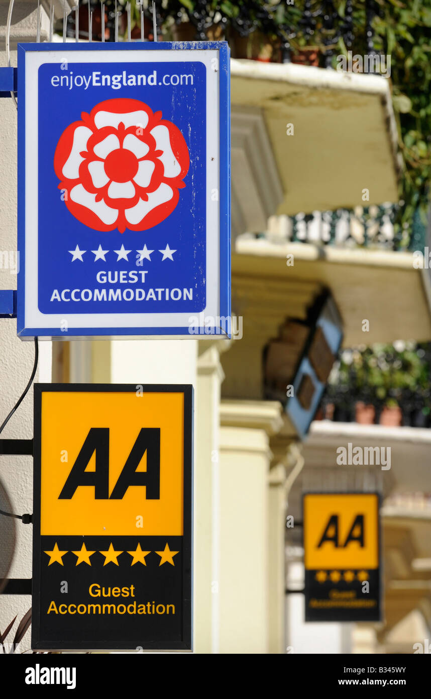 Vacanza a casa: AA 5 star Guest accommodation le schede in Eastbourne, East Sussex. Foto Stock