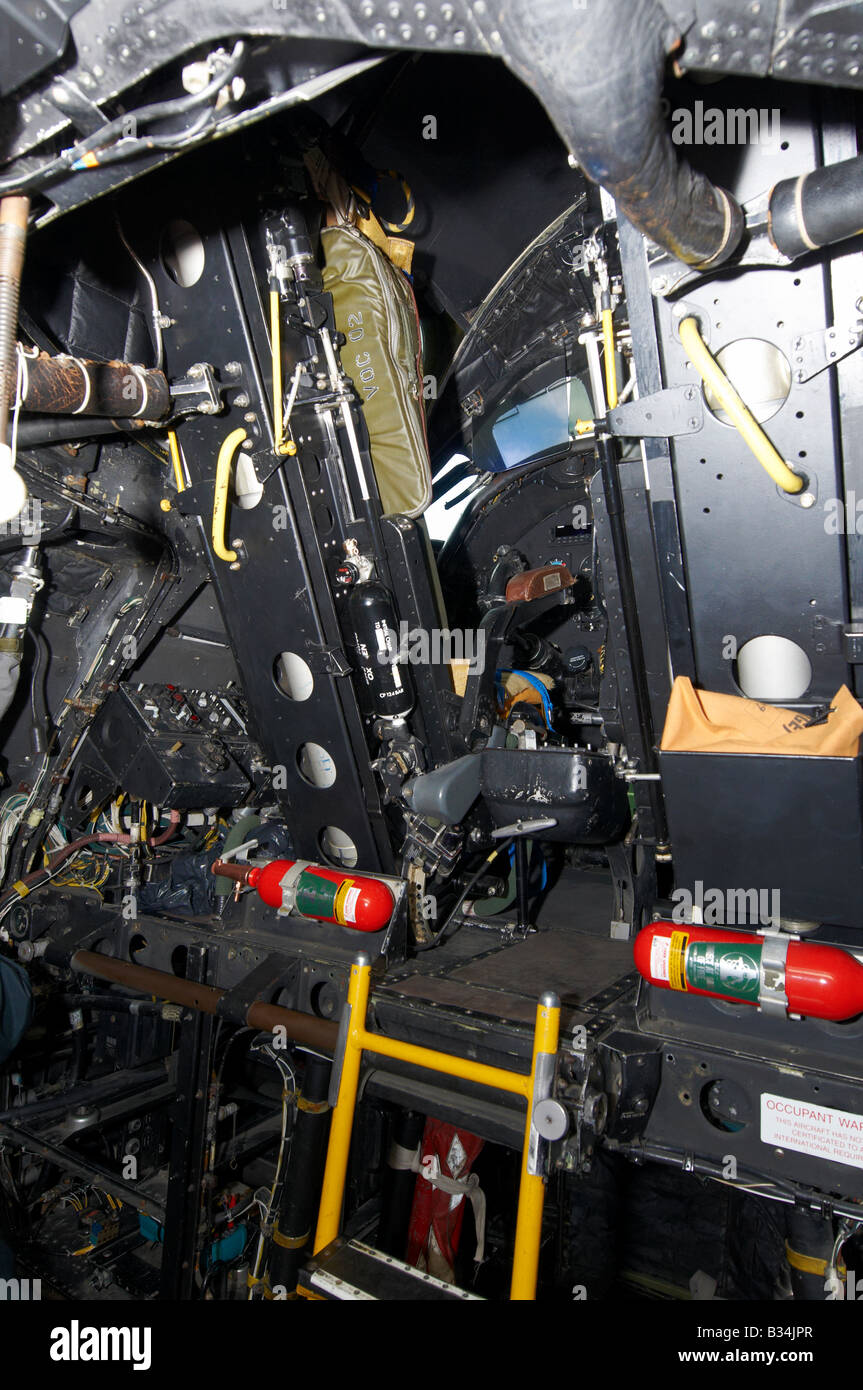 Ripristinato Avro Vulcan Cockpit Farnborough Air Show 2008 Foto Stock