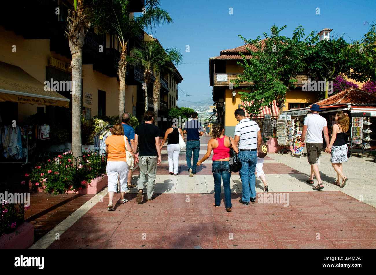 Calle de Quintana, Puerto de la Cruz, Tenerife, Isole Canarie, Spagna Foto Stock