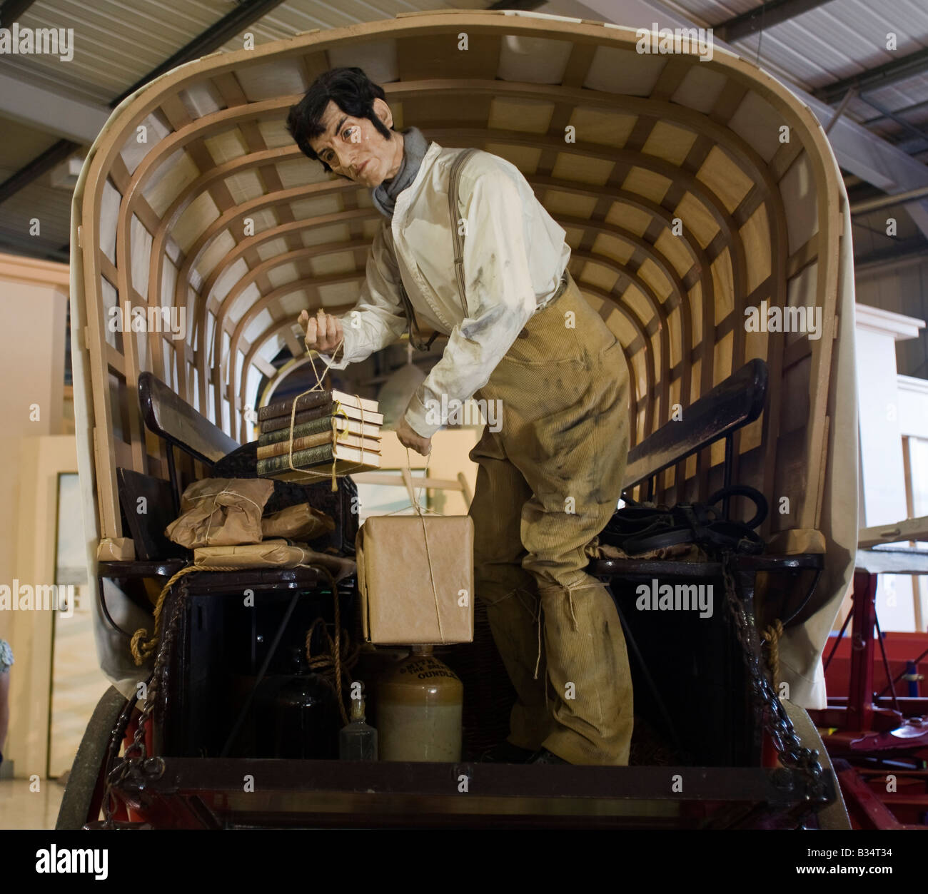 Snibston Discovery Park, Coalville, Leicester. consegna display carrello colliery Leics GB UK museo minerario di trasporto del carbone Foto Stock