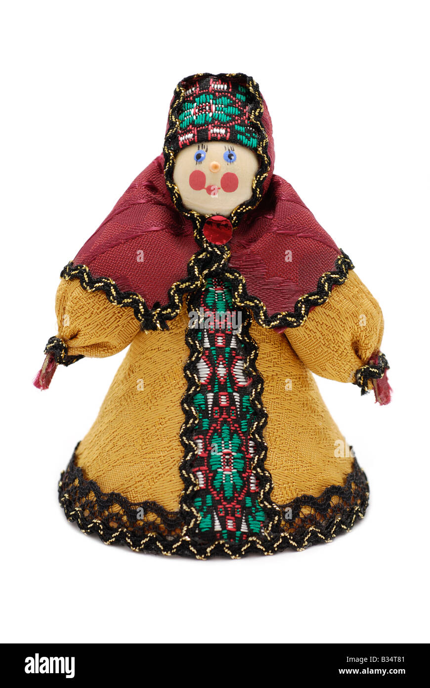 Piccola bambola russa in costume tradizionale Foto Stock