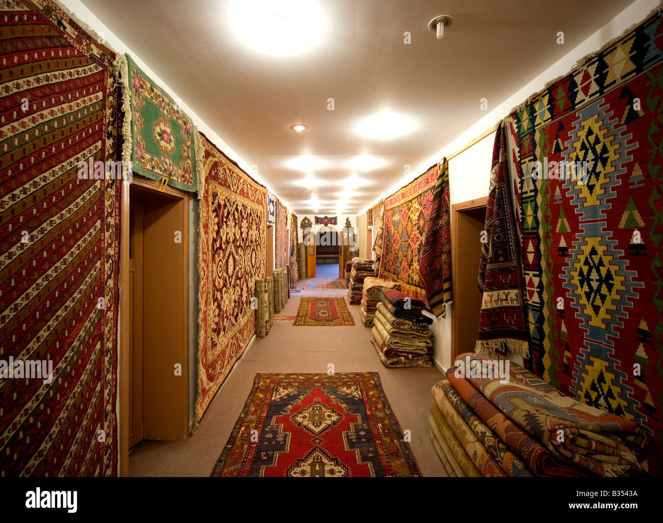 Cappadocia fabbrica di tappeti Ortohisar Turchia Foto stock - Alamy
