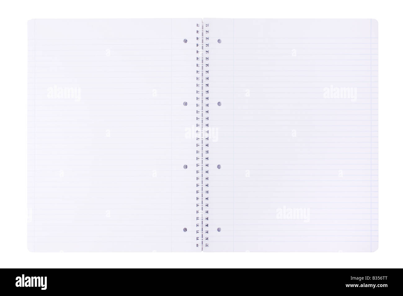Blank notepad isolato su uno sfondo bianco Foto Stock