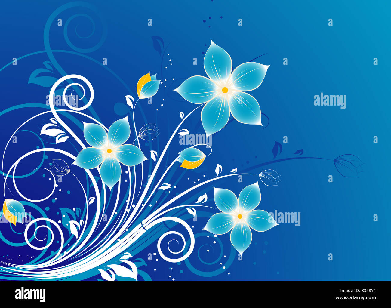Illustrazione floreale. Foto Stock
