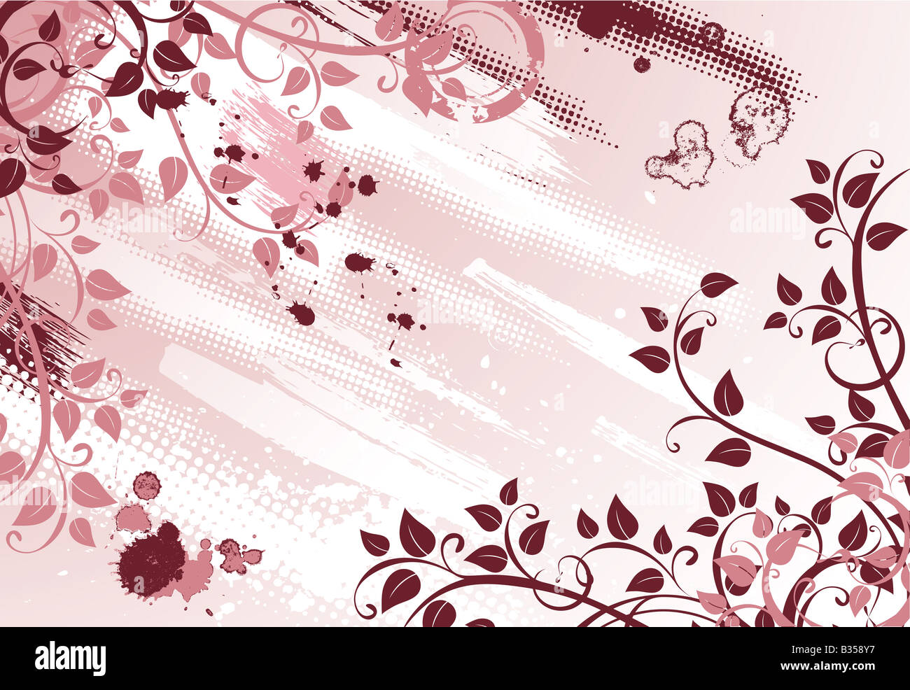 Illustrazione floreale. Foto Stock