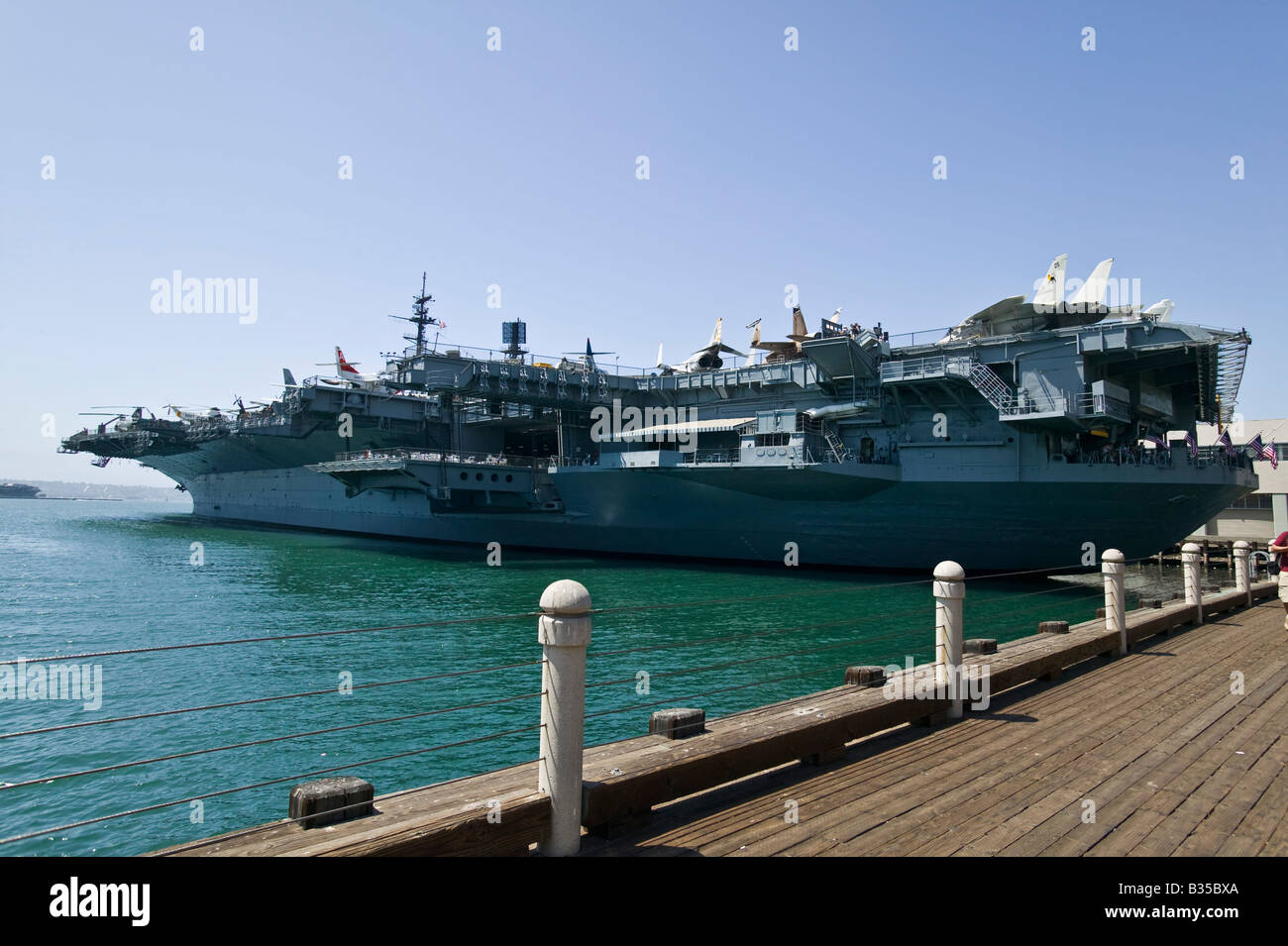 Midway portaerei San Diego, California, Stati Uniti d'America Foto Stock