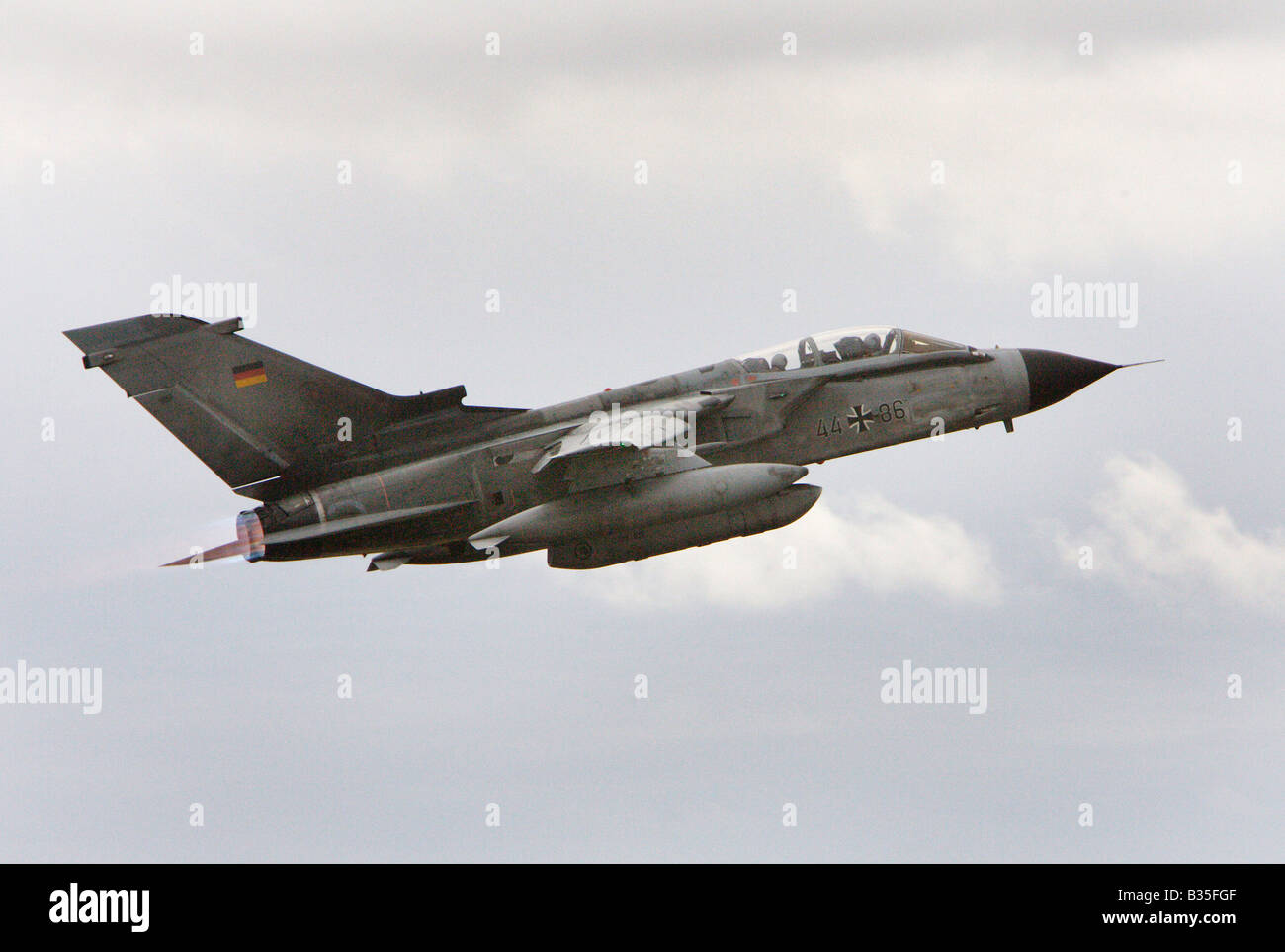 Un Panavia Tornado decollare, Jagel, Germania Foto Stock