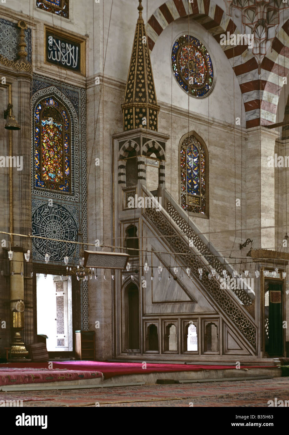 All'interno del Süleymaniye Camii (Sinan 1557), İstanbul, Turchia 690514 003 Foto Stock