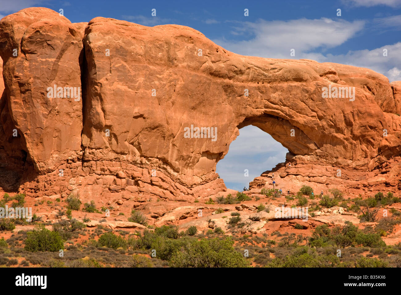 La finestra del Nord, il Parco Nazionale di Arches, Utah Foto Stock