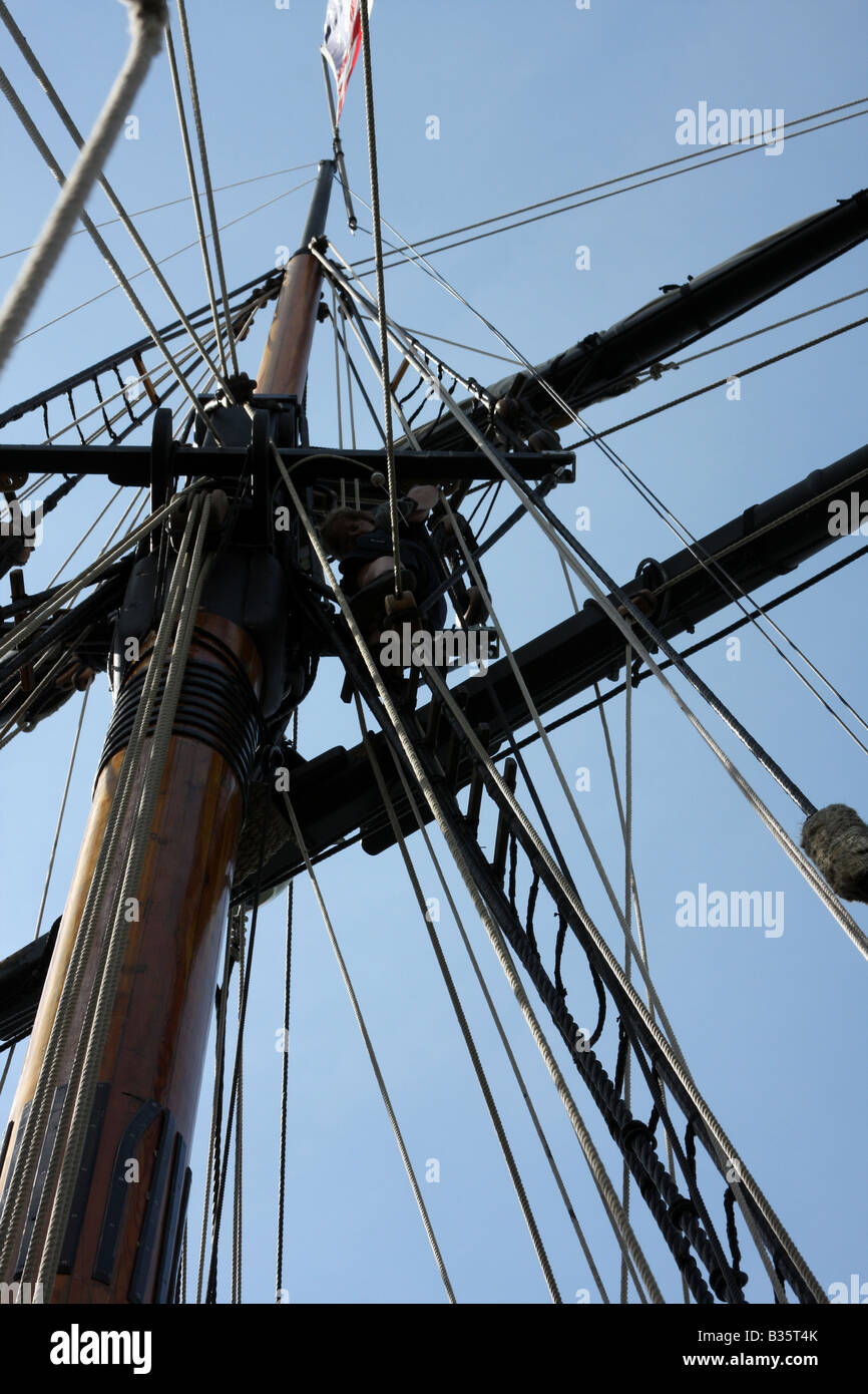 Il montante dell'Amicizia buona volontà nave Foto Stock