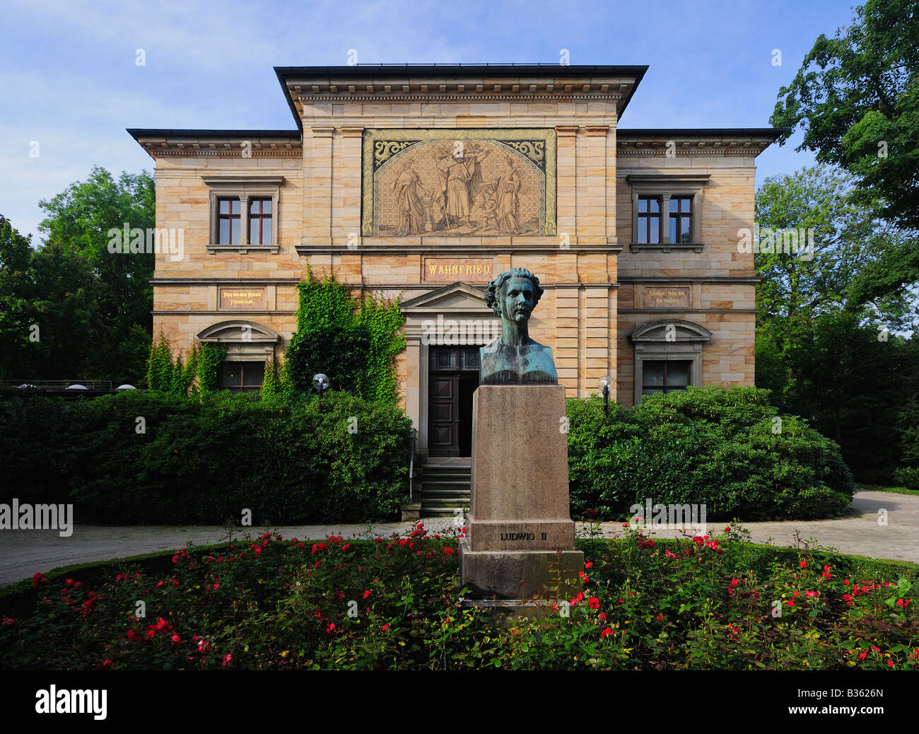 Villa Wahnfried Casa di Wagner a Bayreuth Baviera Germania Foto Stock