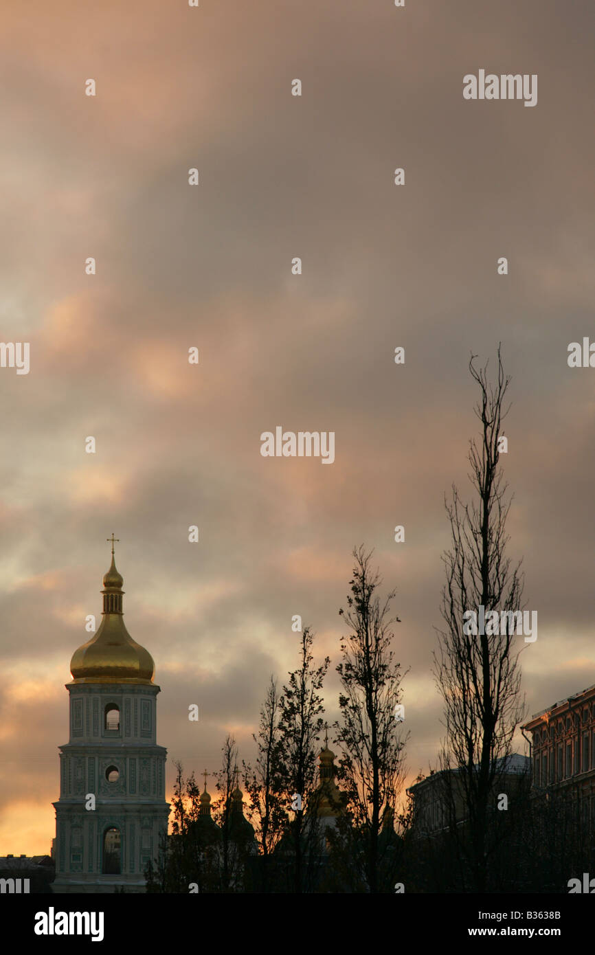 La Cattedrale di Santa Sofia, Piazza Sofiyska, Kiev, Ucraina. Foto Stock