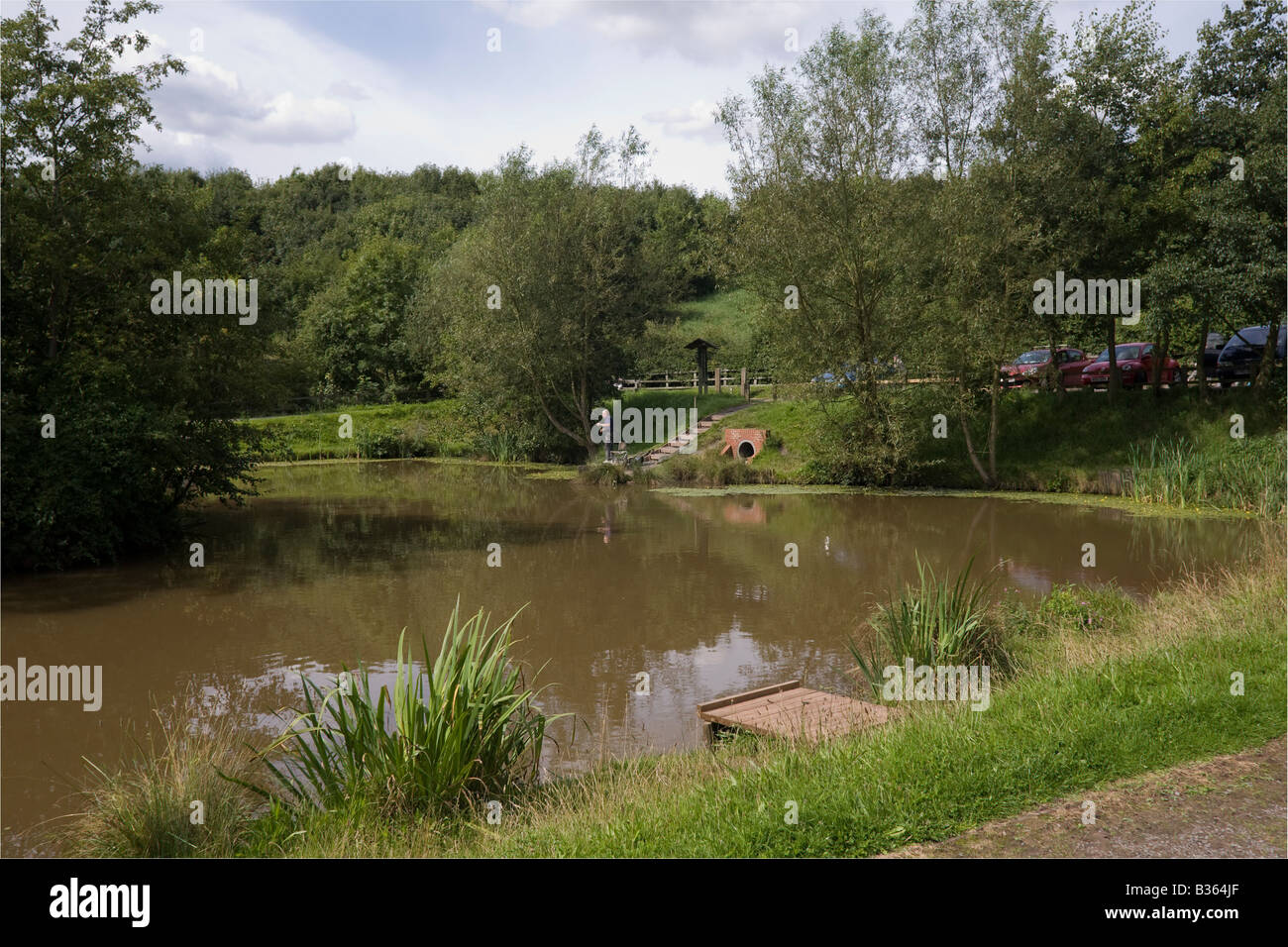 Il Grange Riserva Naturale e Snibston Discovery Park, Coalville, Leicester. Ex miniera di carbone Leics GB UK museo minerario di trasporto Foto Stock