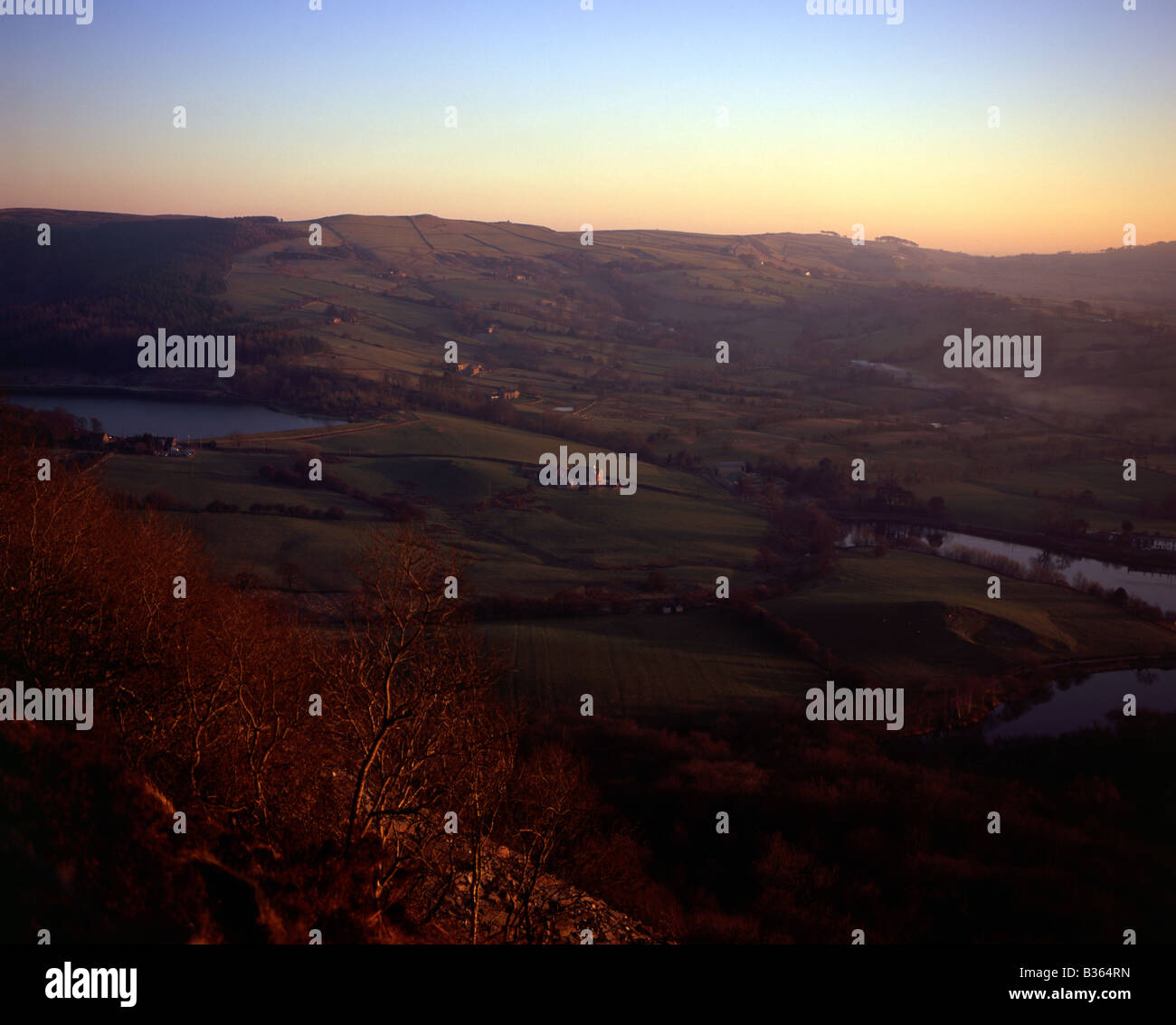 Sera d'inverno Tegg del naso del Country Park, Macclesfield Cheshire, Inghilterra Foto Stock