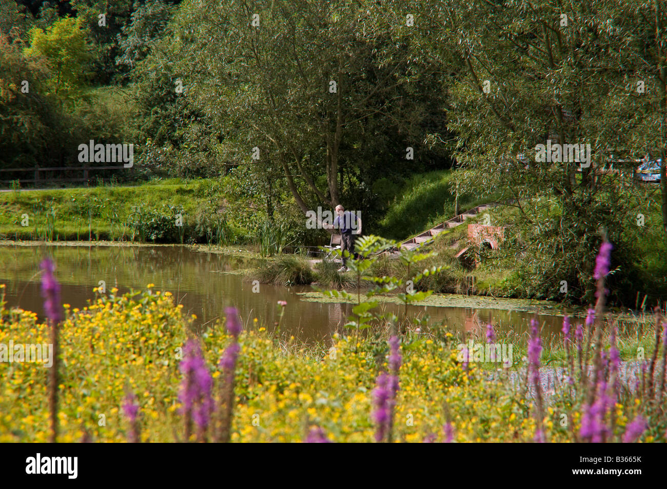 Il Grange Riserva Naturale e Snibston Discovery Park, Coalville, Leicester. Ex miniera di carbone Leics GB UK museo minerario di trasporto Foto Stock