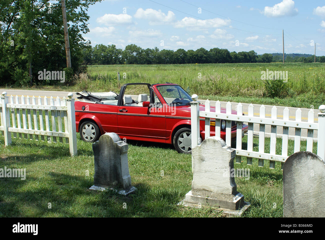 Il cimitero del paese Foto Stock