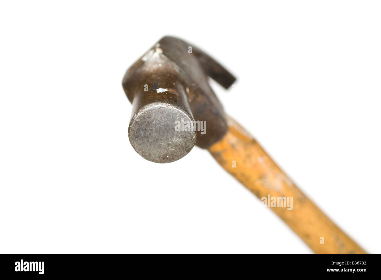 Ben utilizzati cercando martello da carpentiere in stretta fino Foto Stock