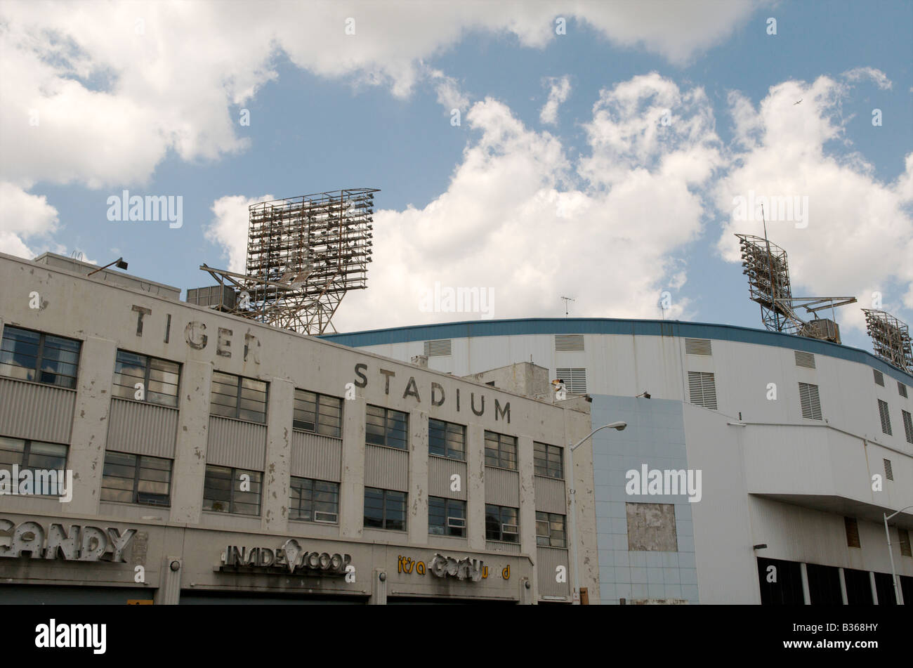 Detroit s Tiger Stadium di essere abbattute su Lunedì 14 Luglio 2008 Foto Stock