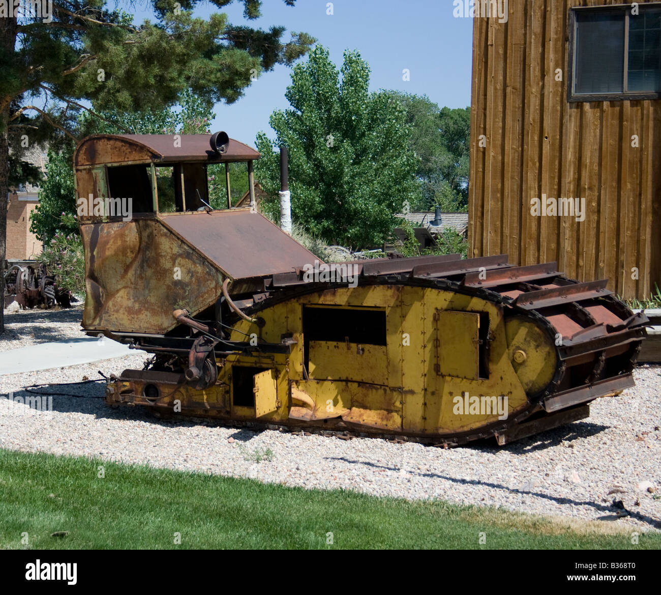 Missione di ferro stato Parco Museo in Cedar City Utah Museum Visualizza includono cavallo e veicoli e presto le attrezzature minerarie. Foto Stock