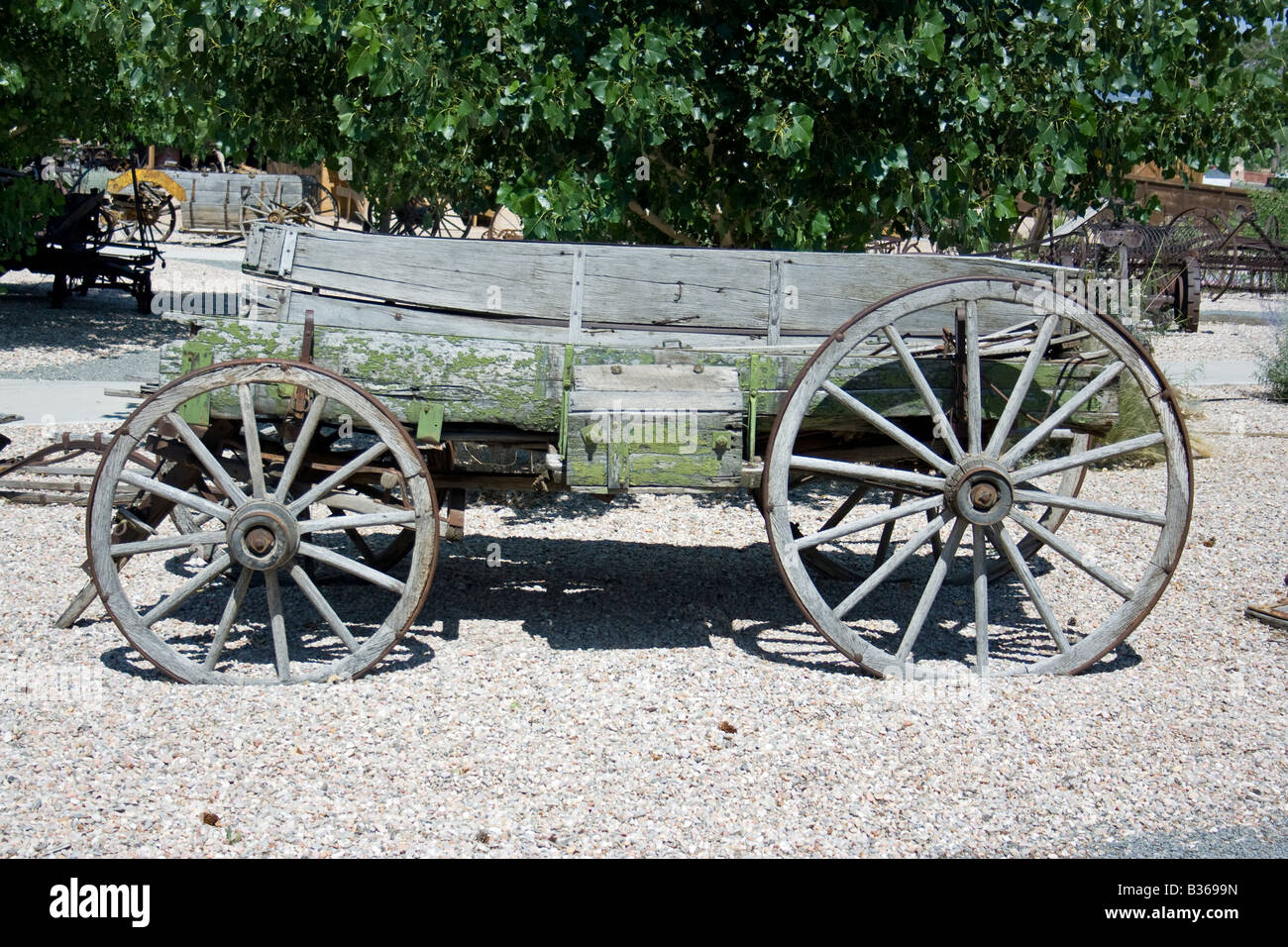 Missione di ferro stato Parco Museo in Cedar City Utah Museum Visualizza includono cavallo e veicoli e presto le attrezzature minerarie. Foto Stock