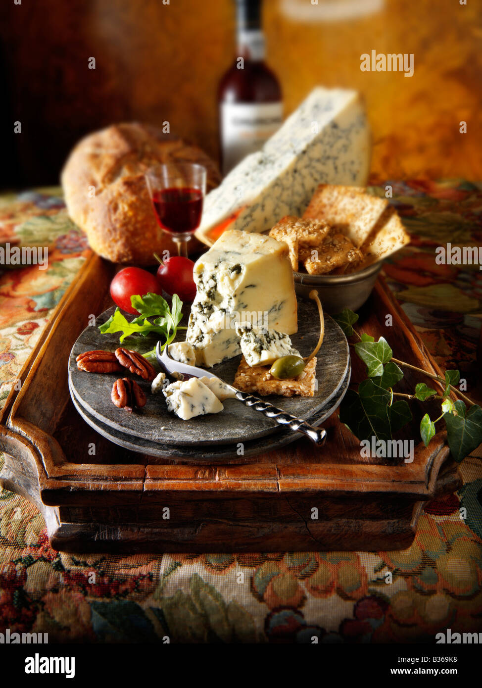 Organici di Stilton - Inglese tradizionale con formaggio. Foto Stock