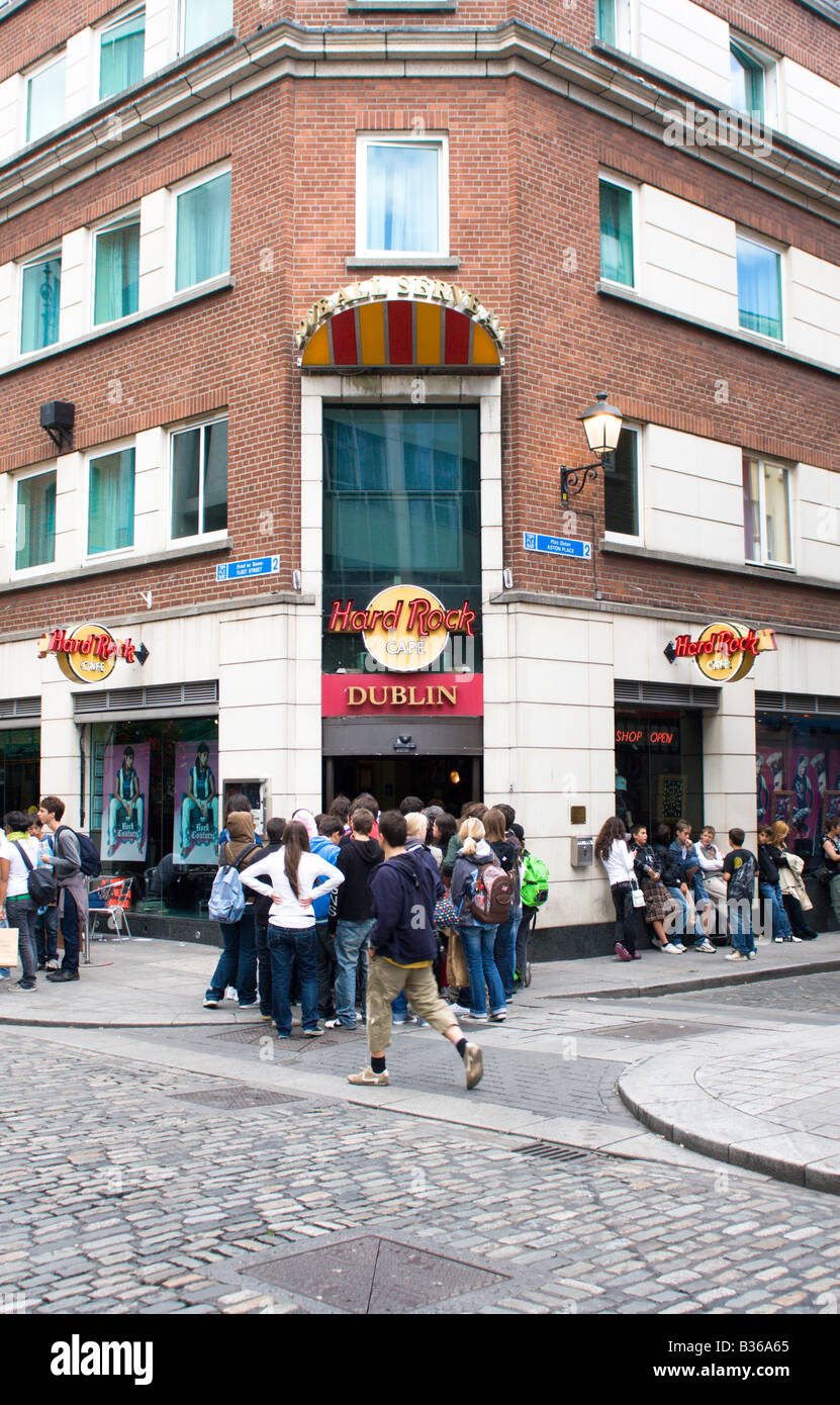 Hard Rock Cafè di Dublino in Irlanda. 12 Fleet Street, Temple Bar di Dublino,  Irlanda Foto stock - Alamy
