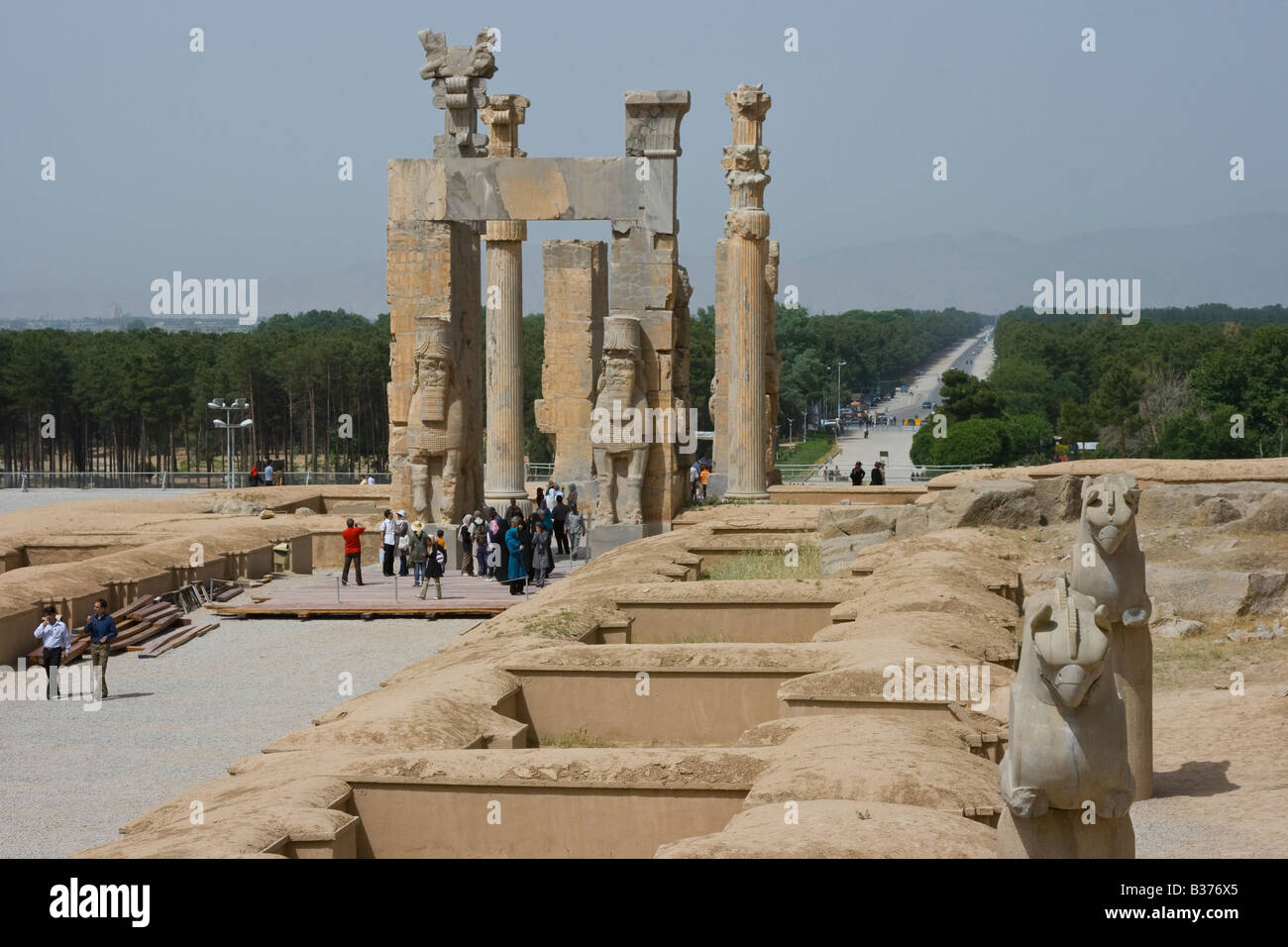 Porta di tutte le nazioni a Persepoli in Iran Foto Stock