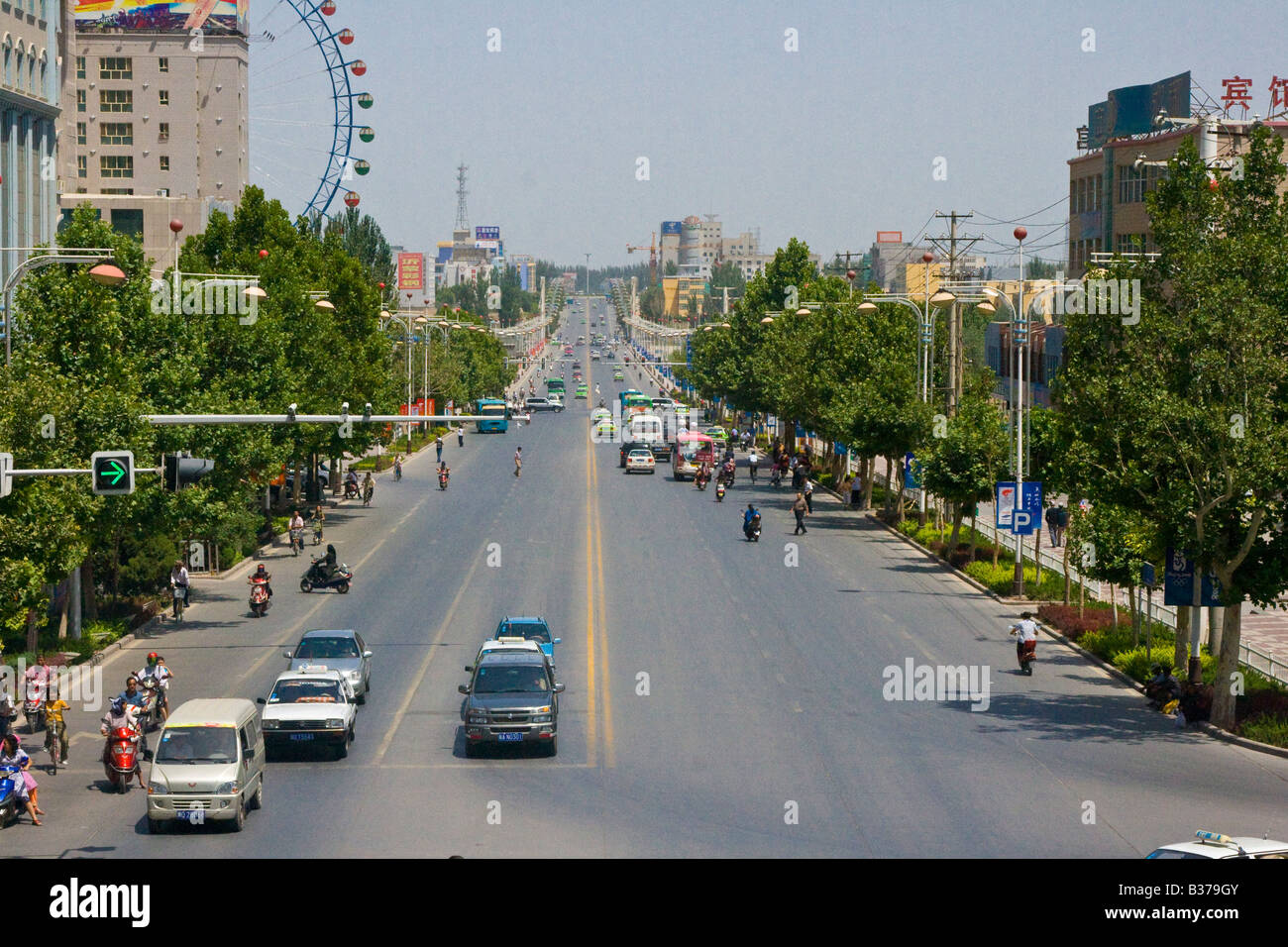 Scena di strada a Kashgar nella provincia dello Xinjiang Cina Foto Stock