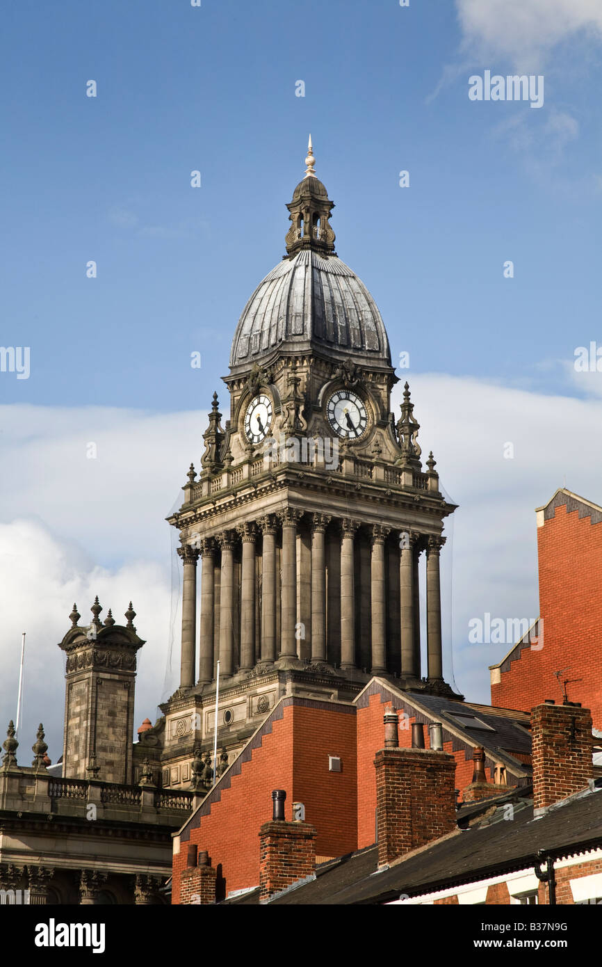 Leeds Town Hall. Yorkshire Foto Stock