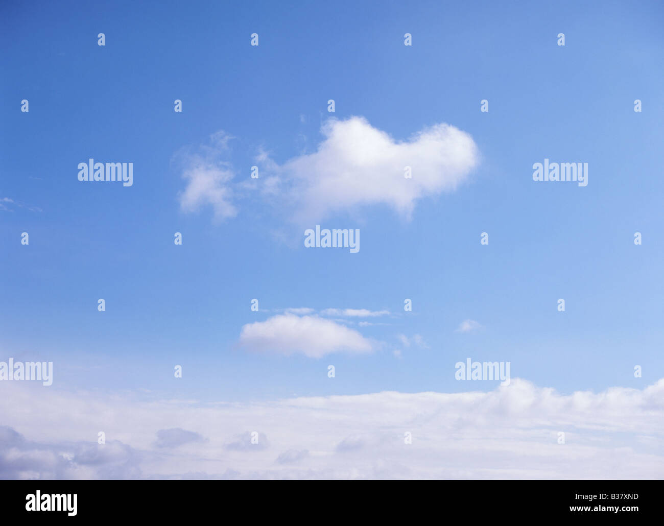 Cumulus cloud e Fractus nuvole Foto Stock