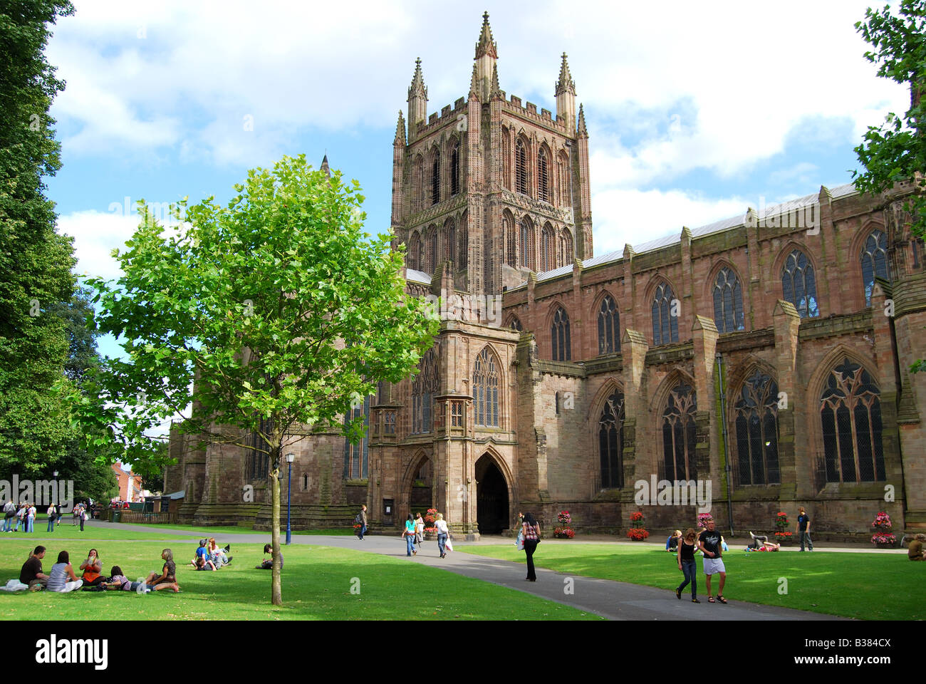 Cattedrale di Hereford, Hereford, Herefordshire, England, Regno Unito Foto Stock