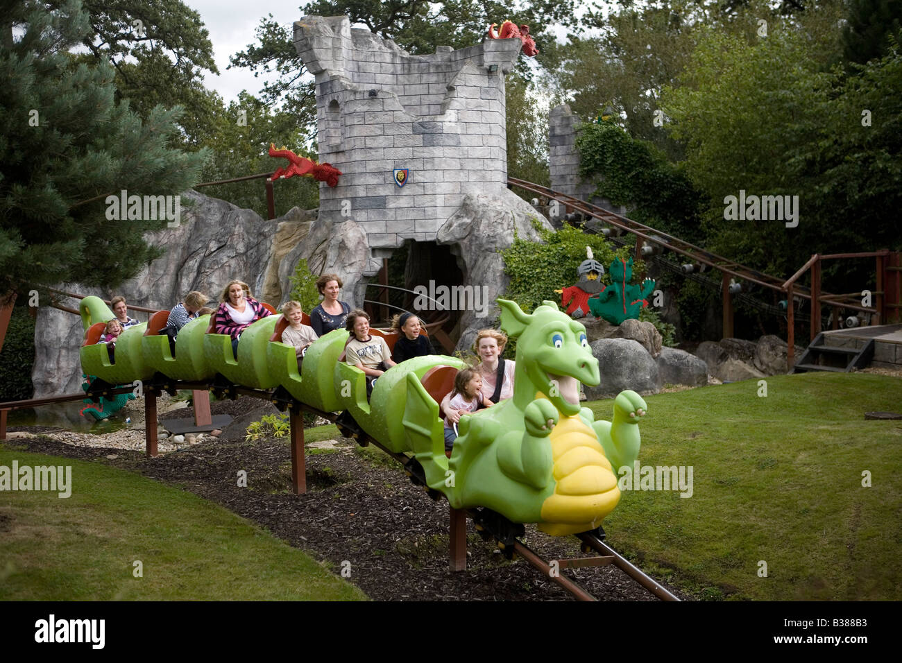 Pic mostra una corsa a Legoland Windsor Foto Stock