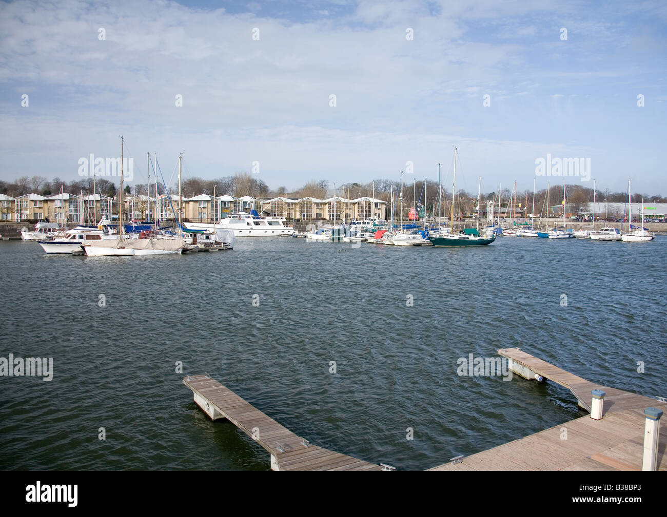 Preston Docks & Marina, Riversway, Preston, Lancashire, Inghilterra, Regno Unito. Foto Stock